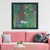 Boertuin met zonnebloem door Klimt,  bloemen Canvas Afdruk (Insitu (Woonkamer))