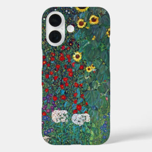 Boertuin met zonnebloem door Klimt,  bloemen iPhone 16 Hoesje