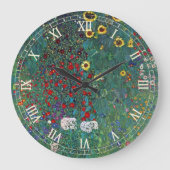 Boertuin met zonnebloem door Klimt,  bloemen Grote Klok (Voorkant)