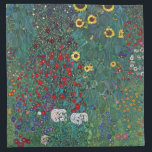 Boertuin met zonnebloem door Klimt,  bloemen Katoenen Servet<br><div class="desc">Farmergarden met zonnebloem (1905/06) van Gustav Klimt is een Victoriaans Era Symbolisme fijn kunstschilderij. Een natuur scène met allerlei bloemen en zonnebloemen in een tuin op een boerderij. Over de kunstenaar: Gustav Klimt (1862-1918) was een Oostenrijkse symbolistische schilder en een van de meest prominente leden van de beweging "Art Nouveau"...</div>