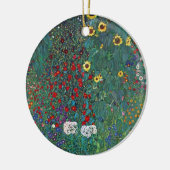 Boertuin met zonnebloem door Klimt, bloemen Keramisch Ornament (Links)