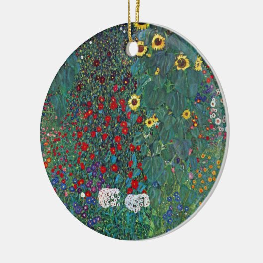 Boertuin met zonnebloem door Klimt,  bloemen Keramisch Ornament (Links)