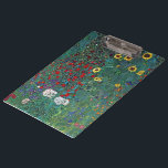 Boertuin met zonnebloem door Klimt,  bloemen Klembord<br><div class="desc">Farmergarden met zonnebloem (1905/06) van Gustav Klimt is een Victoriaans Era Symbolisme fijn kunstschilderij. Een natuur scène met allerlei bloemen en zonnebloemen in een tuin op een boerderij. Over de kunstenaar: Gustav Klimt (1862-1918) was een Oostenrijkse symbolistische schilder en een van de meest prominente leden van de beweging "Art Nouveau"...</div>