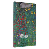 Boertuin met zonnebloem door Klimt,  bloemen Klembord (Rechts)