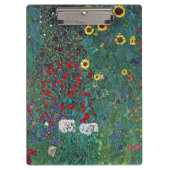 Boertuin met zonnebloem door Klimt,  bloemen Klembord (Voorkant)