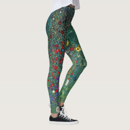 Boertuin met zonnebloem door Klimt, bloemen Leggings
