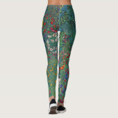 Boertuin met zonnebloem door Klimt,  bloemen Leggings (Achterkant)