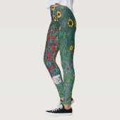 Boertuin met zonnebloem door Klimt,  bloemen Leggings (Links)