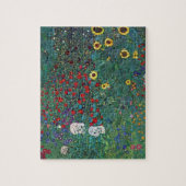Boertuin met zonnebloem door Klimt,  bloemen Legpuzzel (Verticaal)