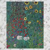 Boertuin met zonnebloem door Klimt,  bloemen Legpuzzel