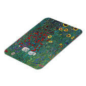 Boertuin met zonnebloem door Klimt,  bloemen Magneet (Linkerzijde)