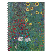Boertuin met zonnebloem door Klimt,  bloemen Notitieboek (Voorkant)