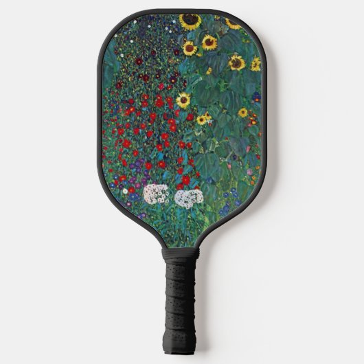 Boertuin met zonnebloem door Klimt, bloemen Pickleball Paddle (Achterkant)