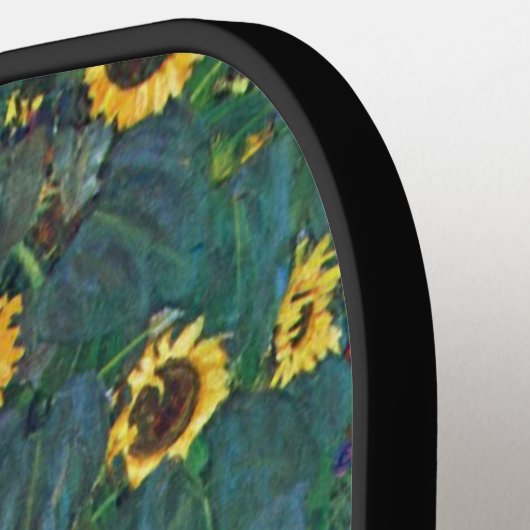 Boertuin met zonnebloem door Klimt, bloemen Pickleball Paddle (Links Detail)