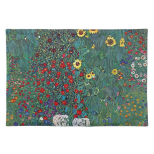 Boertuin met zonnebloem door Klimt,  bloemen Placemat