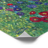 Boertuin met zonnebloem door Klimt,  bloemen Poster (Hoek)