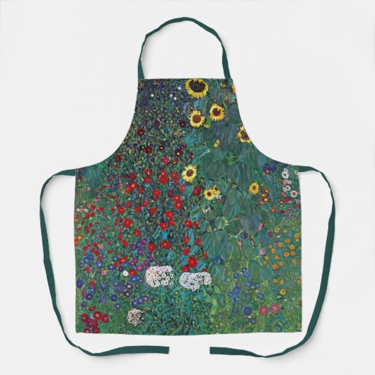 Boertuin met zonnebloem door Klimt,  bloemen Schort (Voorkant)