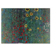 Boertuin met zonnebloem door Klimt,  bloemen Snijplank (Voorkant)