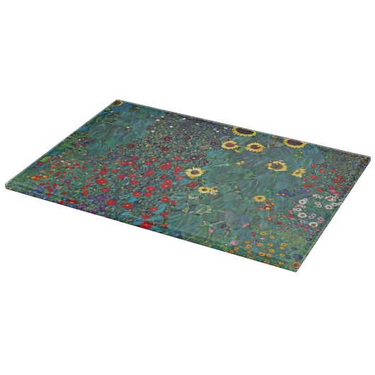 Boertuin met zonnebloem door Klimt,  bloemen Snijplank (Hoek)