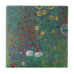 Boertuin met zonnebloem door Klimt,  bloemen Tegeltje<br><div class="desc">Farmergarden met zonnebloem (1905/06) van Gustav Klimt is een Victoriaans Era Symbolisme fijn kunstschilderij. Een natuur scène met allerlei bloemen en zonnebloemen in een tuin op een boerderij. Over de kunstenaar: Gustav Klimt (1862-1918) was een Oostenrijkse symbolistische schilder en een van de meest prominente leden van de beweging "Art Nouveau"...</div>