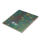 Boertuin met zonnebloem door Klimt,  bloemen Tegeltje (Zijkant)