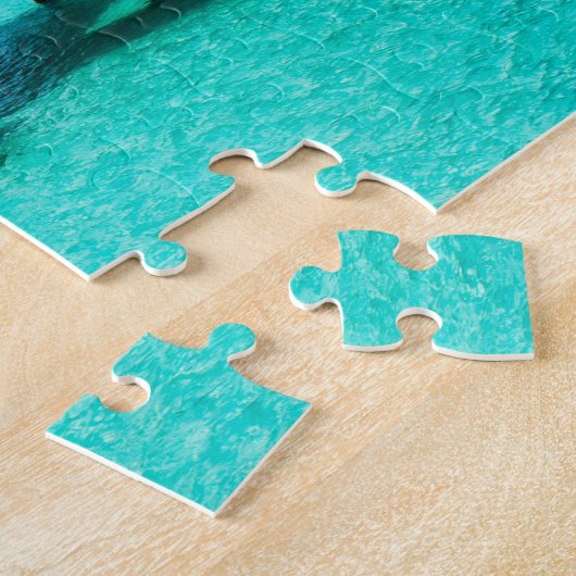 Boerwaterbungalow, Bora Bora jigzaag puzzel Legpuzzel (Zijkant)