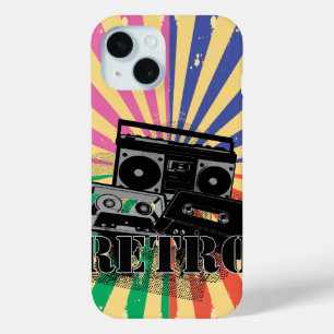 boeskset en cassettes met rolstijl iPhone 15 case