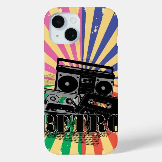 boeskset en cassettes met rolstijl Case-Mate iPhone case (Achterkant)