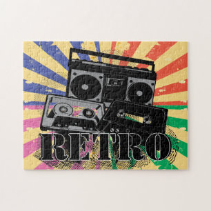 boeskset en cassettes met rolstijl legpuzzel