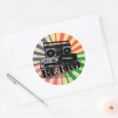 boeskset en cassettes met rolstijl ronde sticker (Envelop)