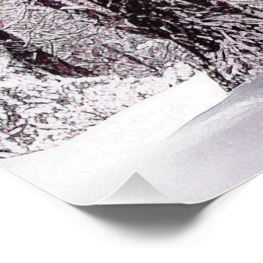 BOEST BOSSEN SNOWY WINTER SCENERY PERFECT POSTER (Hoek)