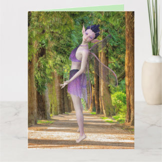 BOEST FAIRY GIRL BIRTHDAY Wenskaart Kaart