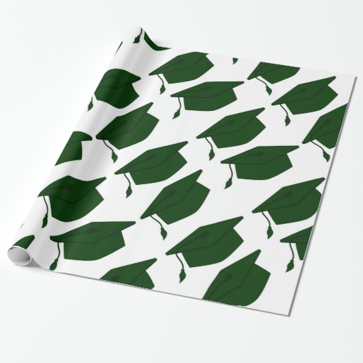 BOEST GROEN- EN WITTE AFSTUDEREN WRAPPINGPAPIER CADEAUPAPIER (Uitgerold)