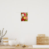 Boet van zoete erwtenbloemen poster (Keuken)