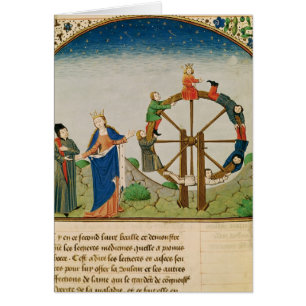 Boethius met het wiel van de Fortune