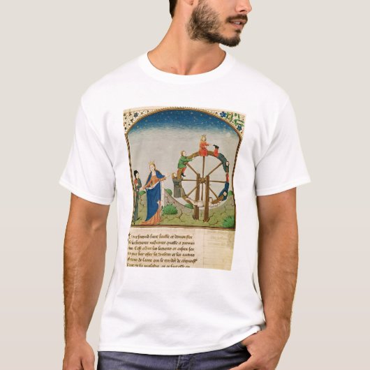 Boethius met het wiel van de Fortune T-shirt (Voorkant)