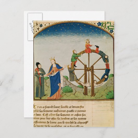 Boethius met het Wiel van Fortuin Briefkaart (Voorkant / Achterkant)