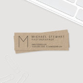 Boetiek Minimalistisch Monogram Kraft-papier Mini Visitekaartje