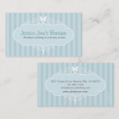 Boetiekhandel munt blauw schommel label / visiteka (Voorkant / Achterkant)