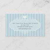 Boetiekhandel munt blauw schommel label / visiteka (Achterkant)