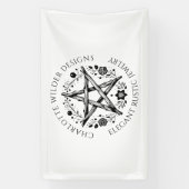 Boetiekontwerper van rustieke Wiccan heidense sier Spandoek (Verticaal)