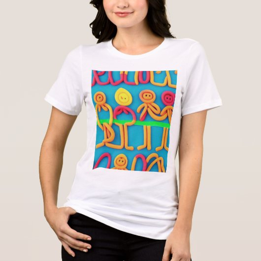 Boetseerklei  Tri-Blend shirt (Voorkant)