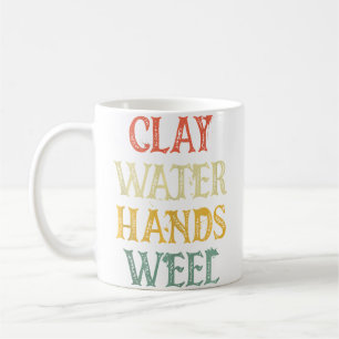 Boetseren Klei Water Handen Wiel Aardewerk Potter Koffiemok