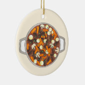Boeuf Bourguignon rundvlees Bourgondië stoofpot Fr Keramisch Ornament (Rechts)