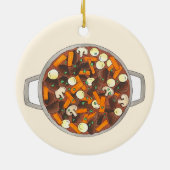 Boeuf Bourguignon rundvlees Bourgondië stoofpot Fr Keramisch Ornament (Achterkant)