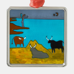 Boeufs d'Italie Metalen Ornament