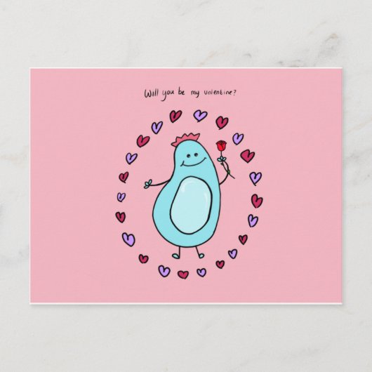 Boey will you be my valentine card feestdagenkaart (Voorkant)