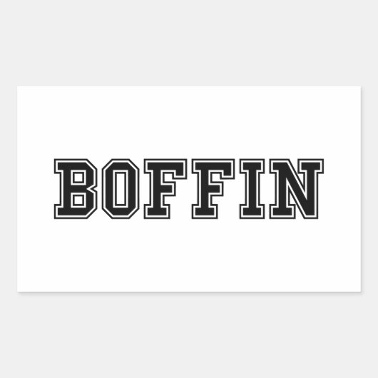 BOFFIN RECHTHOEKIGE STICKER (Voorkant)