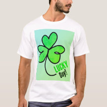 boft trevol groen met groene achtergrond T-shirt