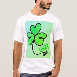 boft trevol groen met groene achtergrond T-shirt